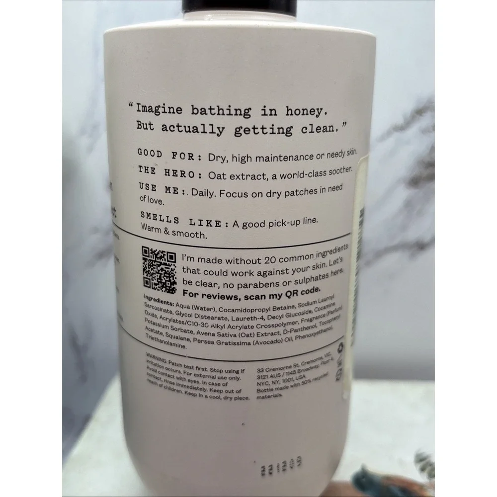 EVERYDAY by Frank Nourishing Body Wash Sandalwood & Vanilla Scent Oat Extract